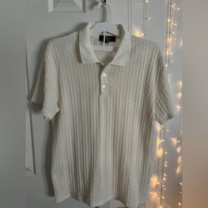 Men short sleeve knit polo shirt